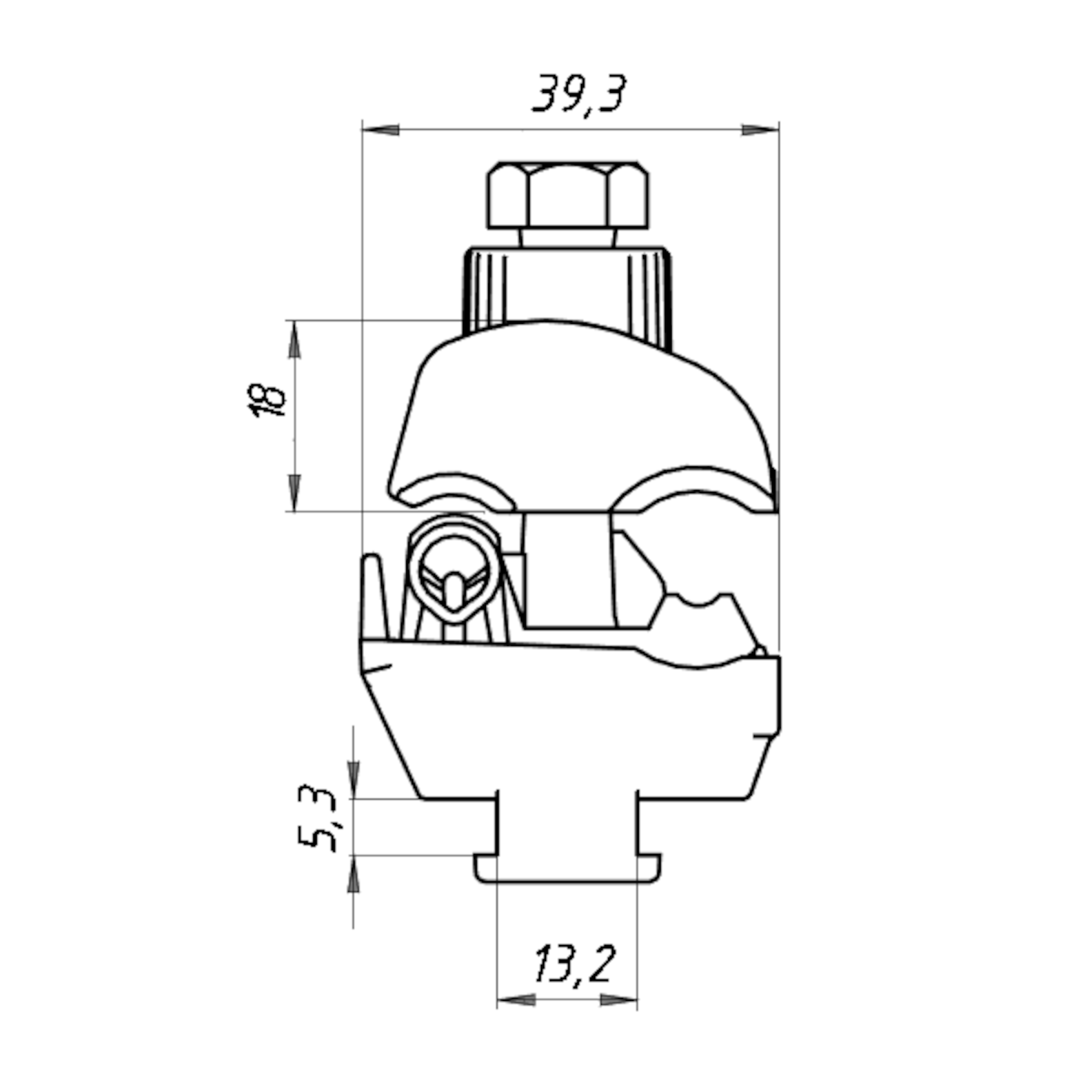 оборудование SLIW50R Зажим прокалывающий Al/Cu 10-95 мм² / Al/Cu 1.5-16 мм², герметичный ЭНЕРВИК электротехника